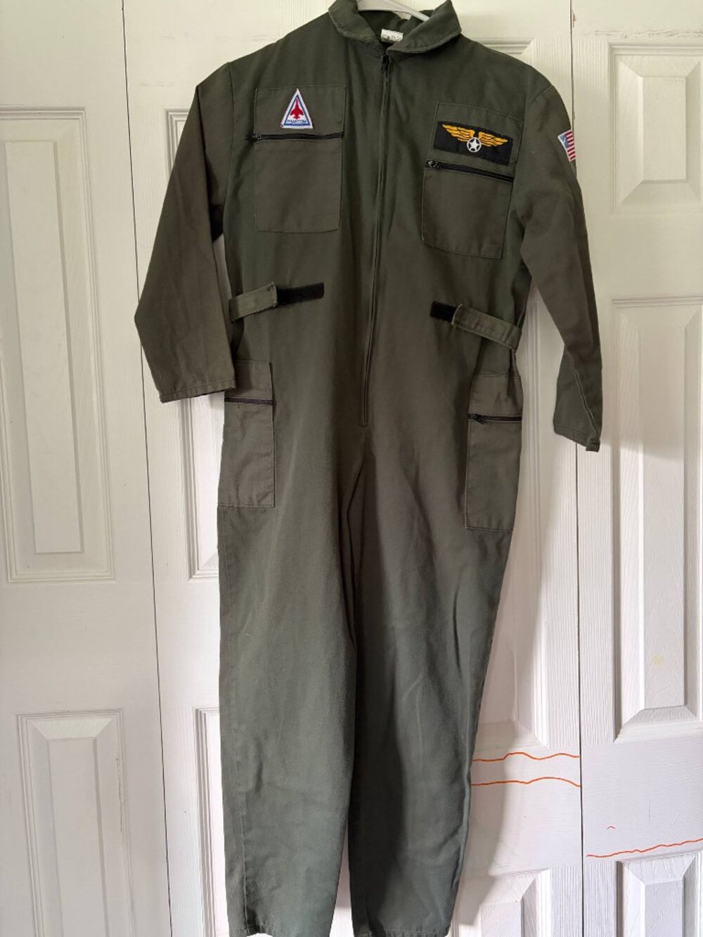 Kids Top Gun Maverick Fighter Pilot Suit Halloween Costume Size 9-10